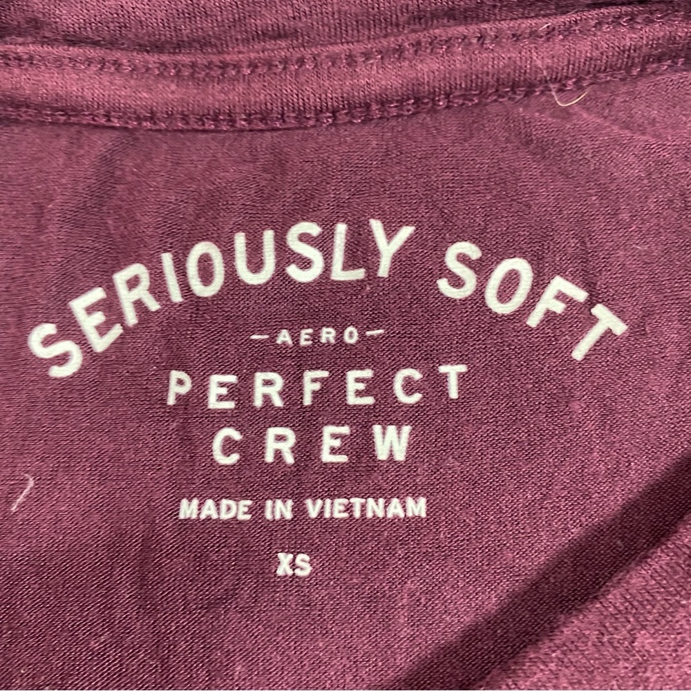 Seriously Soft Short Sleeve Shirt Burgundy T-shirt XS size Crew neckline… - Picture 2 of 5